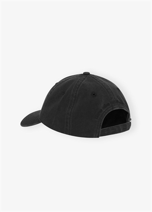 Washed cotton canvas Emb cap Black A6900 Ganni 